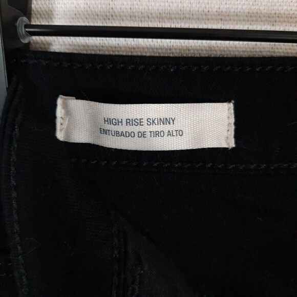 Universal Thread High Rise Skinny Jeans Size 2 / 26R Dark Black Stretch Denim - Picture 12 of 14